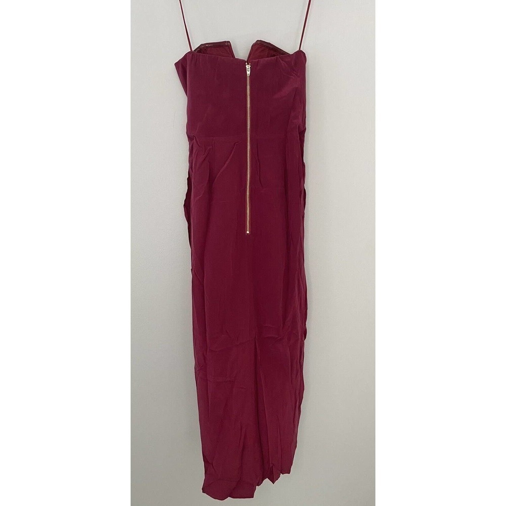 Yumi Kim Glamour Night MIDI Dress Silk Burgundy Size XS NWT! Retail $268 - Picture 3 of 8
